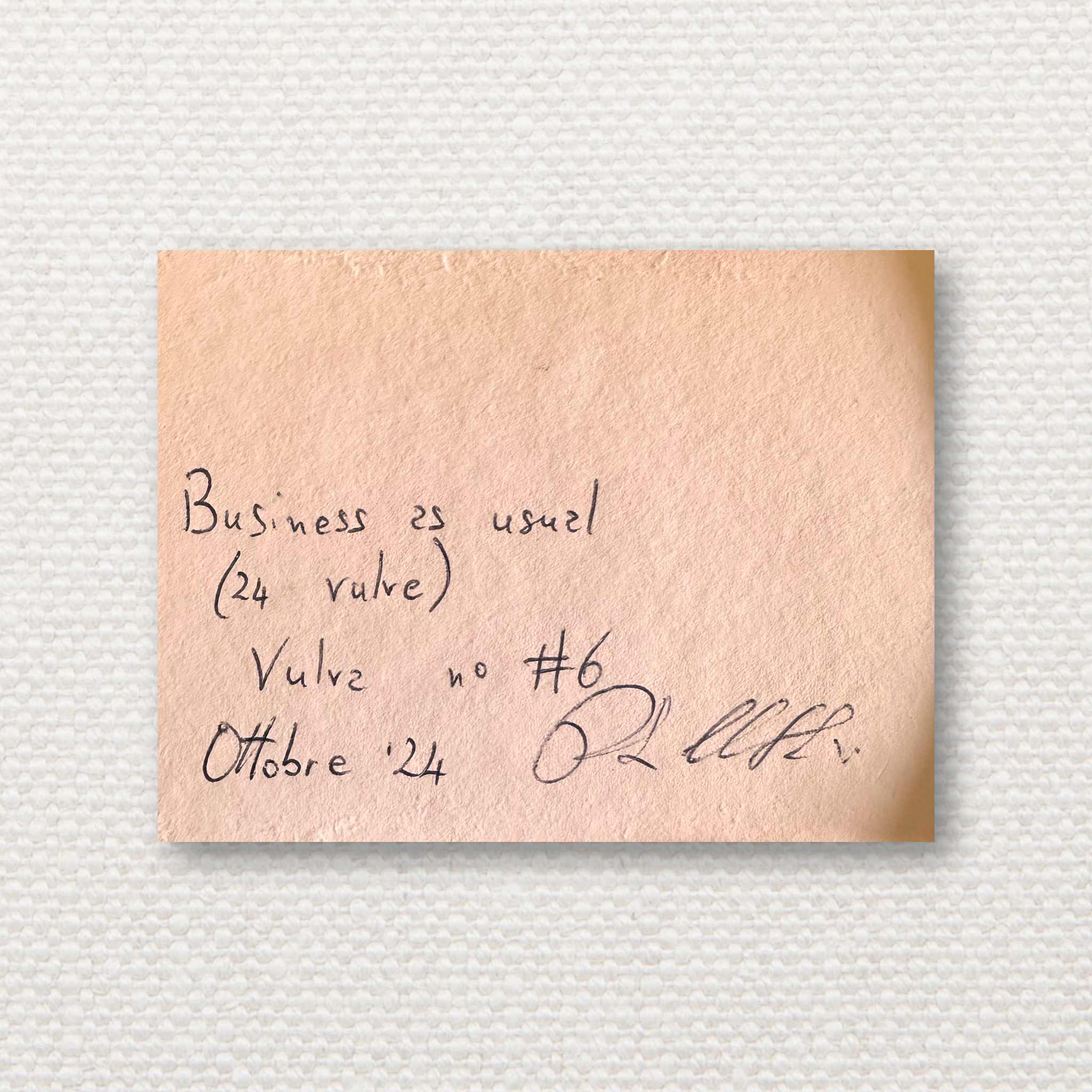 Business as Usual no. 6
