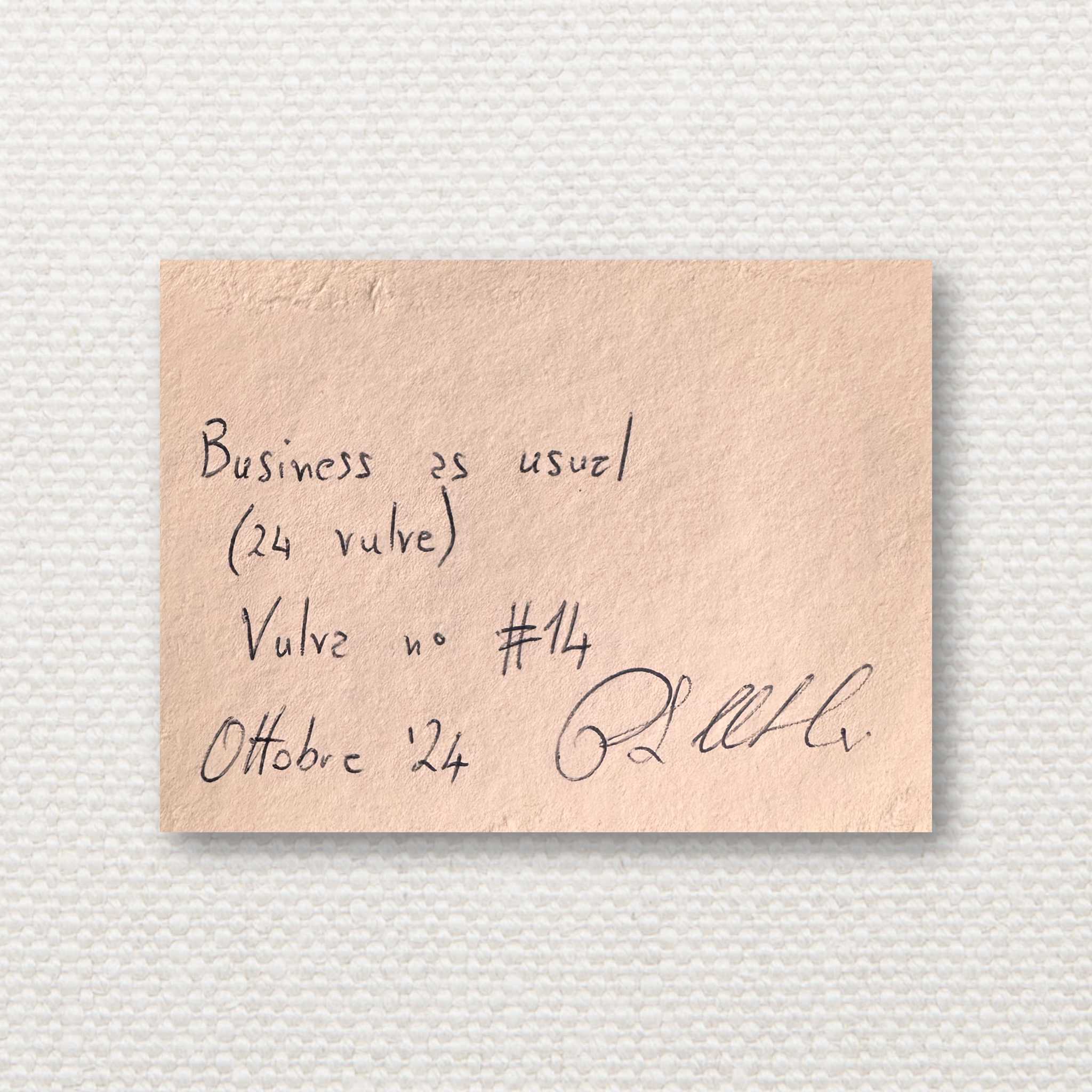Business as Usual no. 14