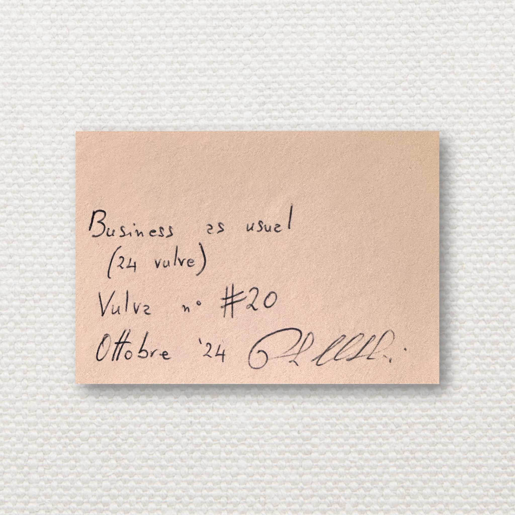Business as Usual no. 20