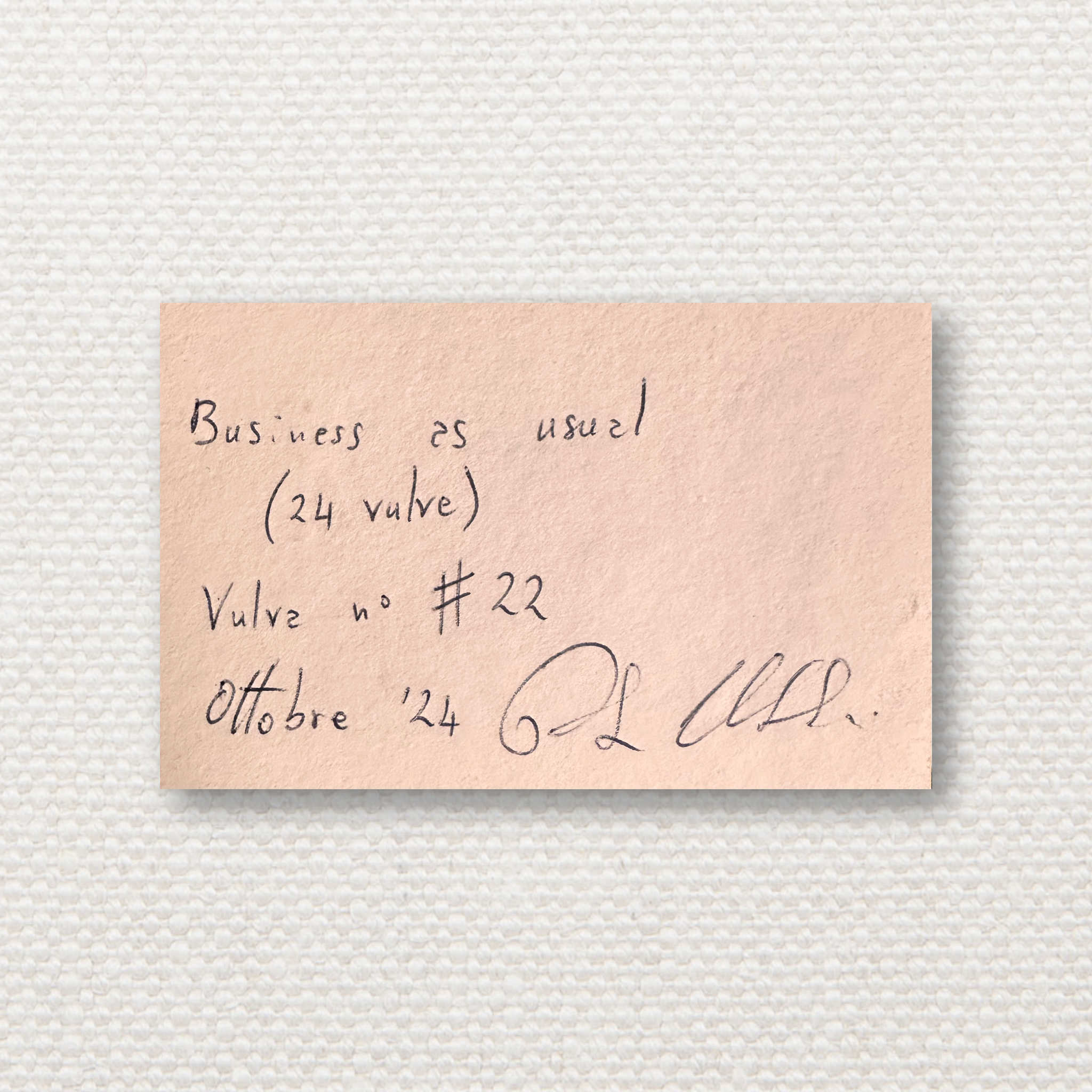 Business as Usual no. 22