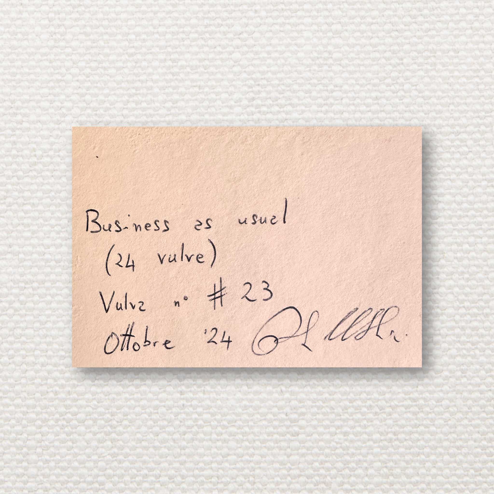 Business as Usual no. 23