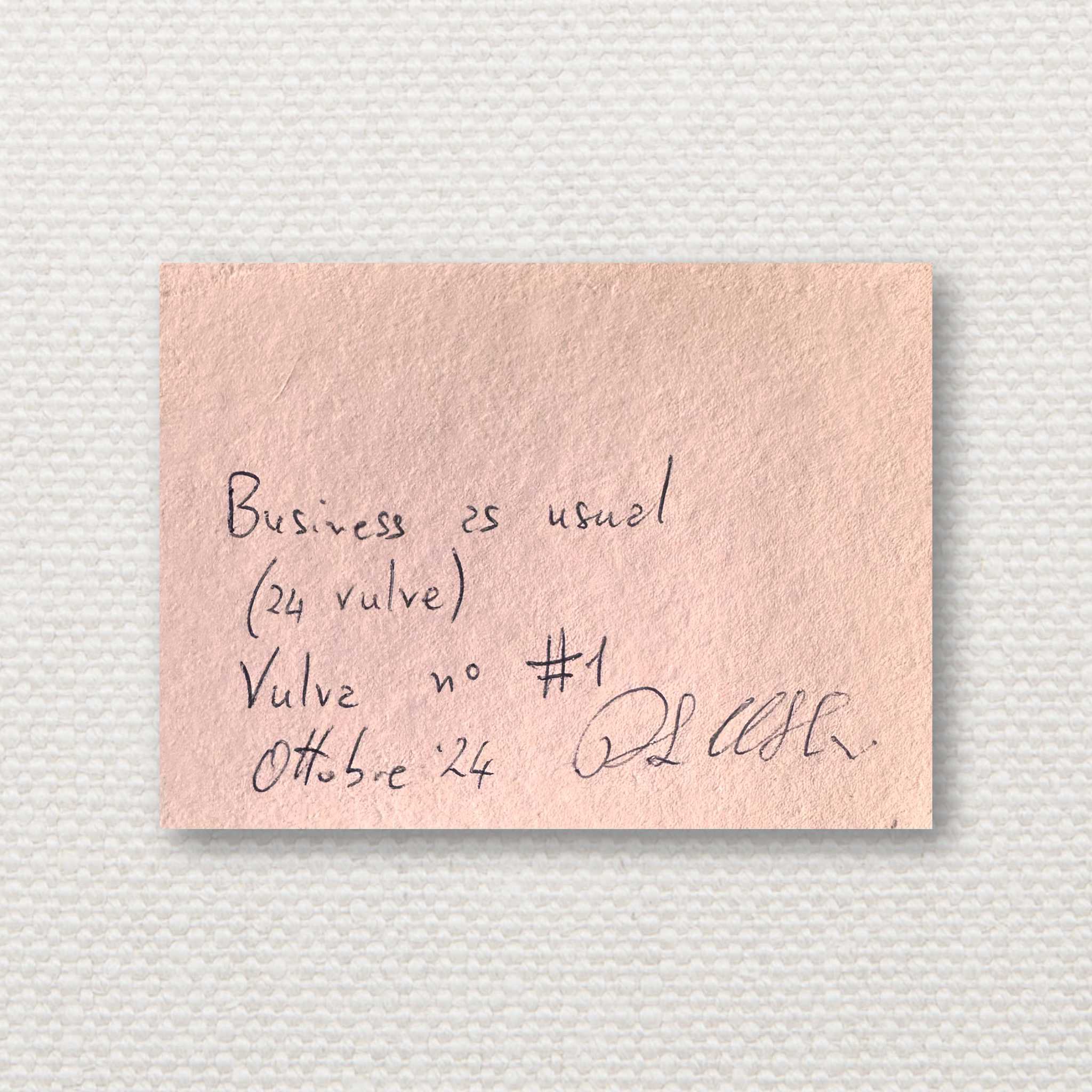 Business as Usual no. 1